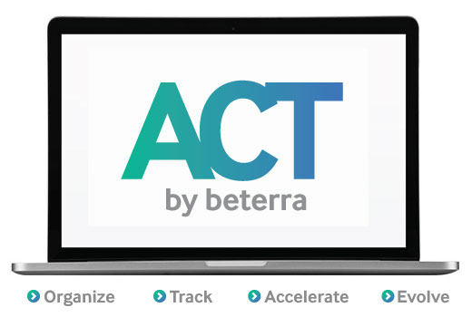 ACT software logo on computer screen